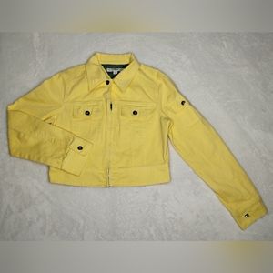 Tommy Hilfiger cropped denim jean jacket women's size medium